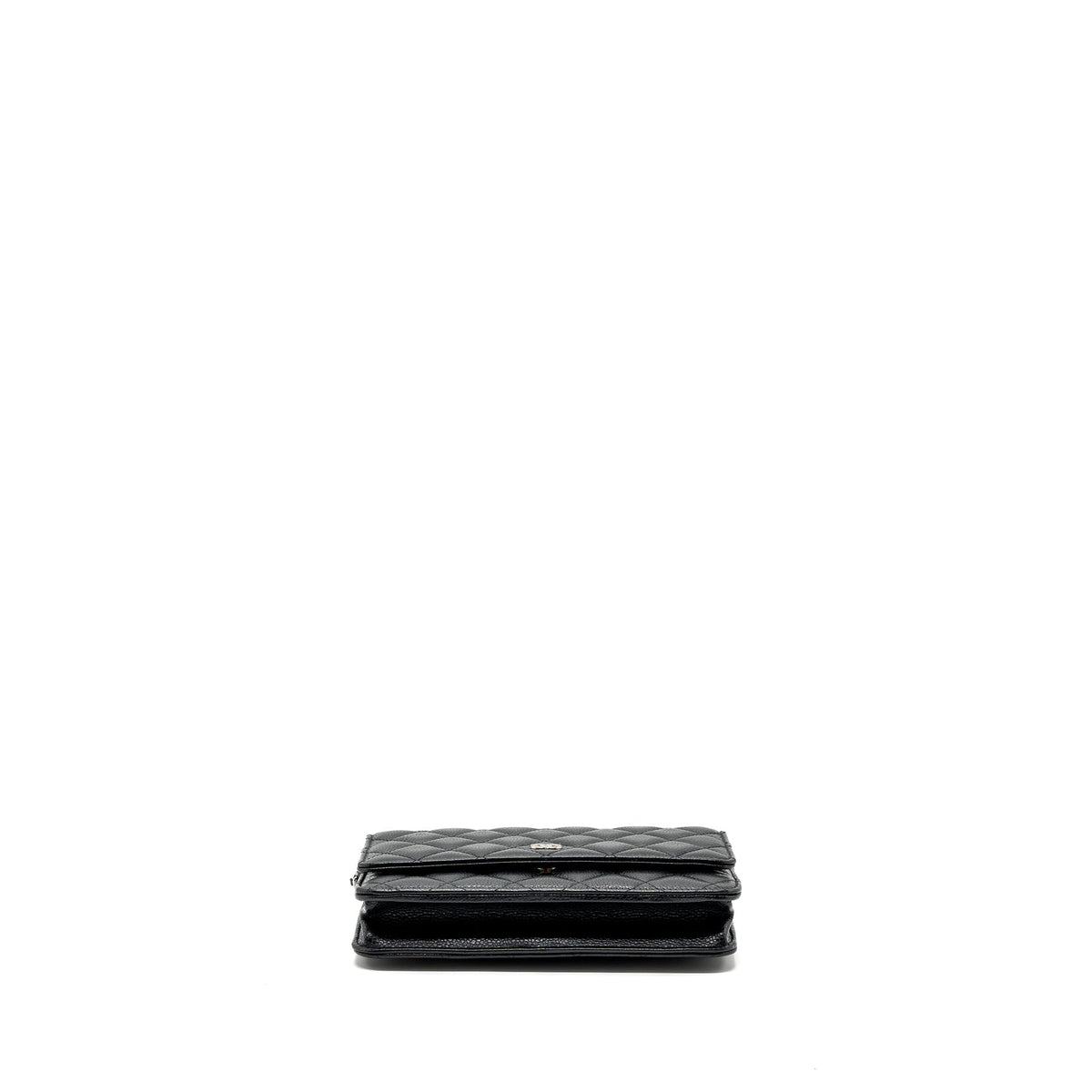 CHANEL CLASSIC WALLET ON CHAIN CAVIAR BLACK SHW (MICROCHIP)
