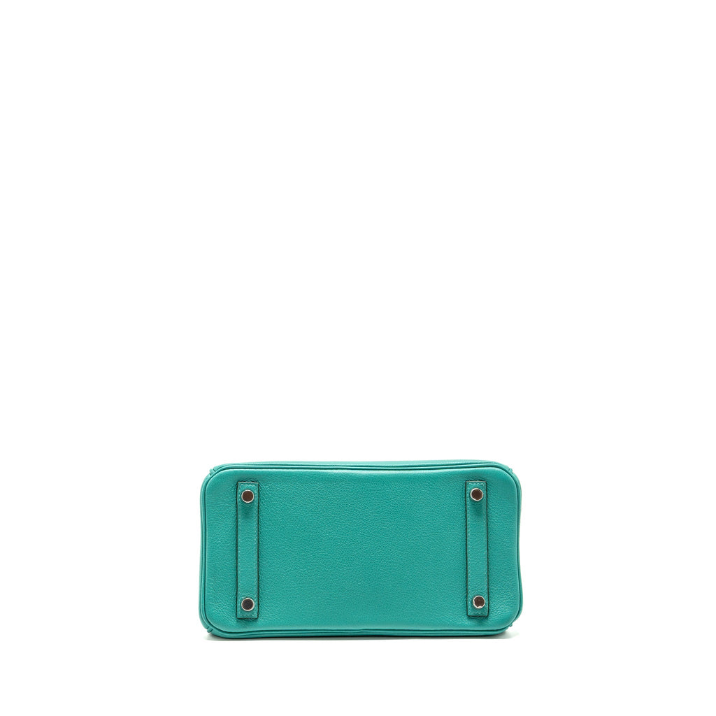 Hermes Birkin 25 Taurillon Novello Vert Verona/Rose Lipstick SHW