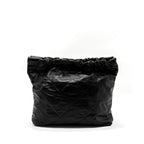 CHANEL MEDIUM 22 BAG SHINY CALFSKIN BLACK BRUSHED GHW(MICROCHIP)