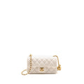 Chanel 26c Pearl Crush mini rectangular flap bag lambskin white GHW (microchip)