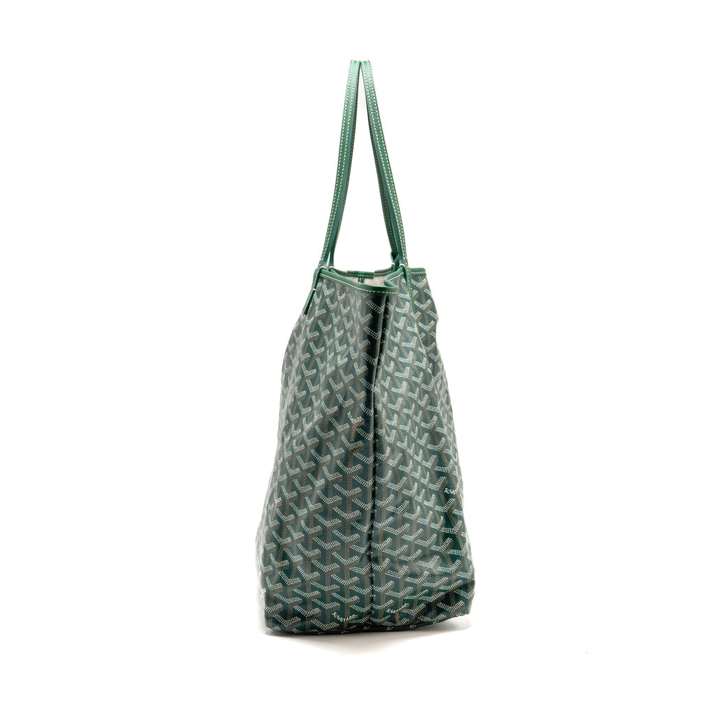Goyard SAINT LOUIS GM TOTE BAG GOYARDINE CANVAS / CALFSKIN Green