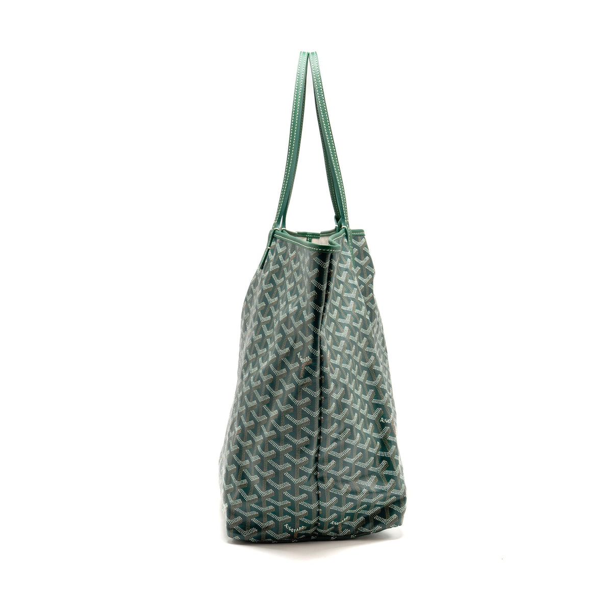 Goyard SAINT LOUIS GM TOTE BAG GOYARDINE CANVAS / CALFSKIN Green