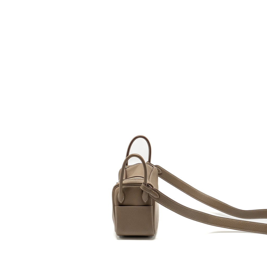 Hermes Mini Lindy Clemence Etoupe SHW