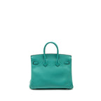 Hermes Birkin 25 Taurillon Novello Vert Verona/Rose Lipstick SHW