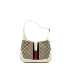 GUCCI JACKIE 1961 SMALL SHOULDER BAG GG SUPREME CANVAS / CALFSKIN WHITE MULTICOLOUR GHW