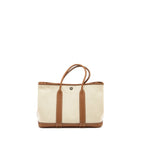 HERMES GARDEN PARTY 30 CANVAS/NEGONDA ECRU/DESERT/GOLD SHW