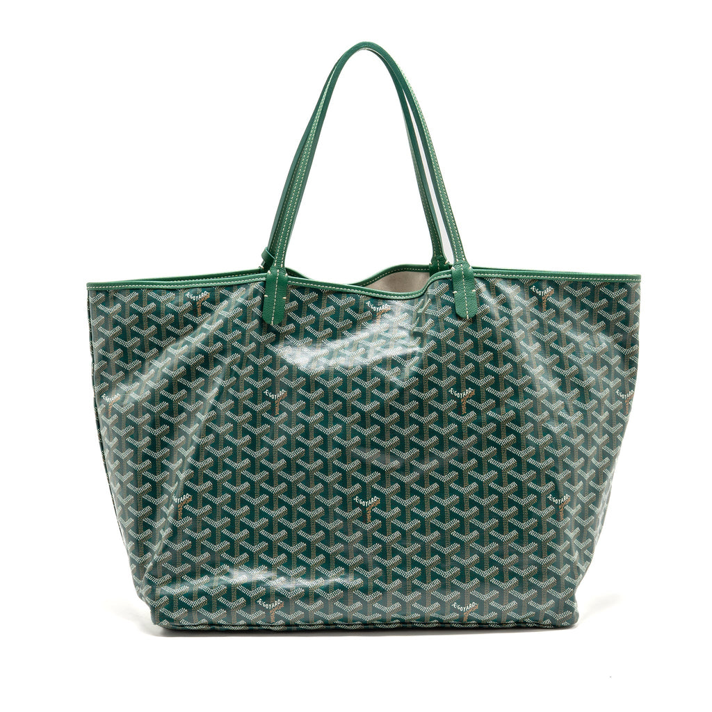 Goyard SAINT LOUIS GM TOTE BAG GOYARDINE CANVAS / CALFSKIN Green