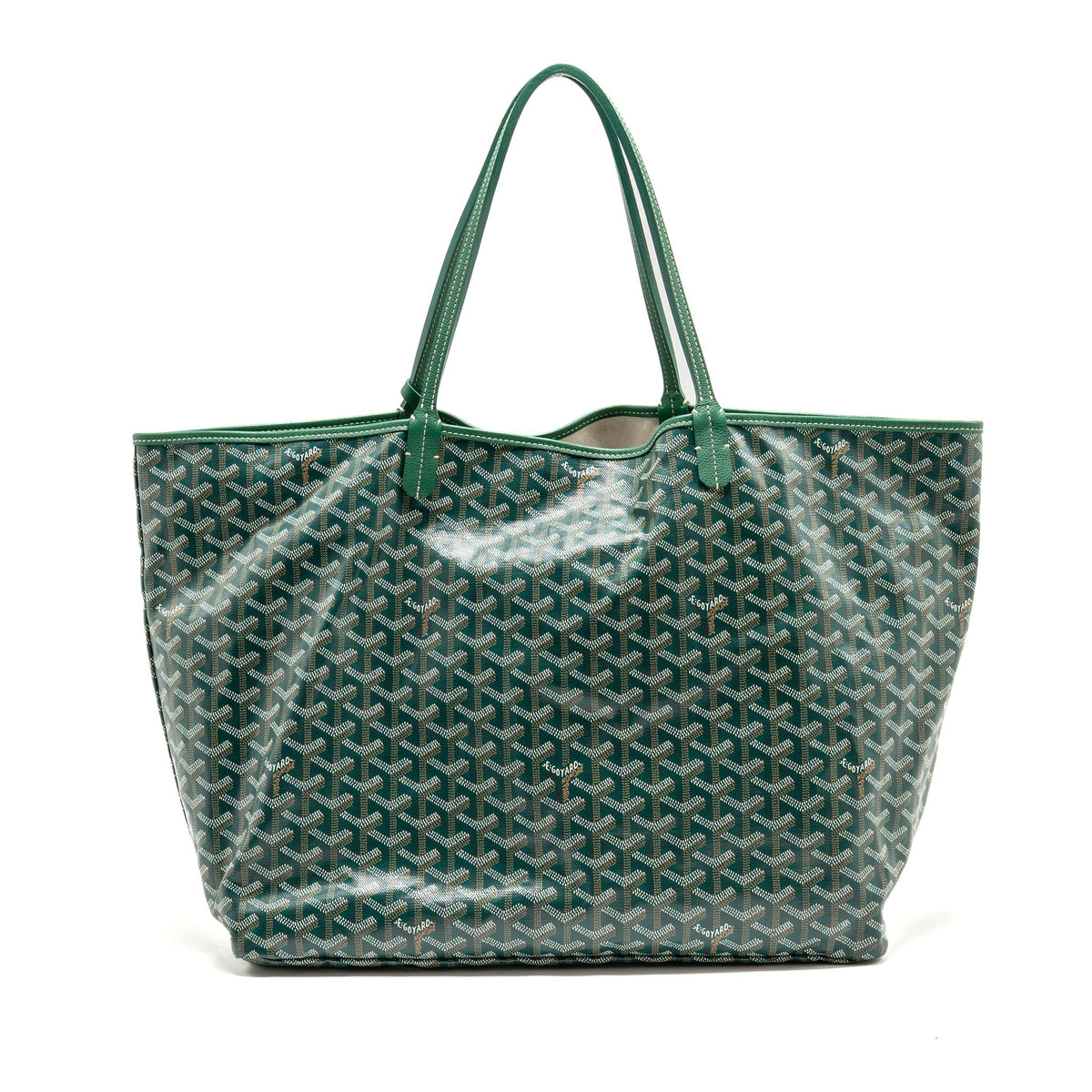 Goyard SAINT LOUIS GM TOTE BAG GOYARDINE CANVAS / CALFSKIN Green