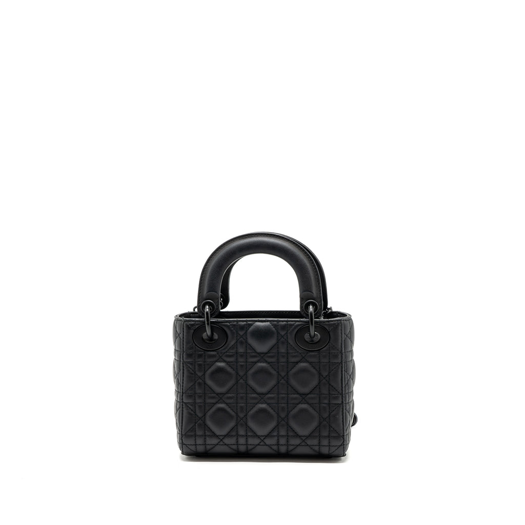 DIOR MINI LADY DIOR CALFSKIN SO BLACK