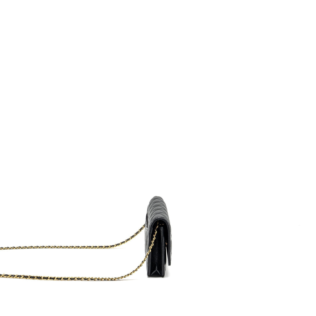 CHANEL CLASSIC WALLET ON CHAIN CAVIAR BLACK GHW