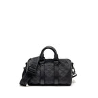 LOUIS VUITTON KEEPALL BANDOULIERE 25 MONOGRAM TAURILLON LEATHER BLACK WITH BLACK HARDWARE