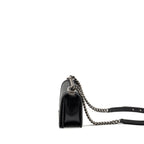CHANEL MEDIUM BOY BAG CAVIAR BLACK SHW (MICROCHIP)