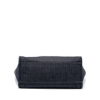 CHANEL DEAUVILLE TOTE BAG DENIM/CALFSKIN DARK BLUE SHW