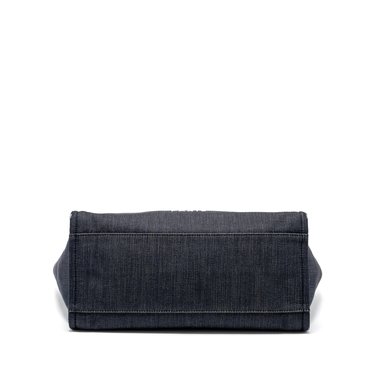 CHANEL DEAUVILLE TOTE BAG DENIM/CALFSKIN DARK BLUE SHW