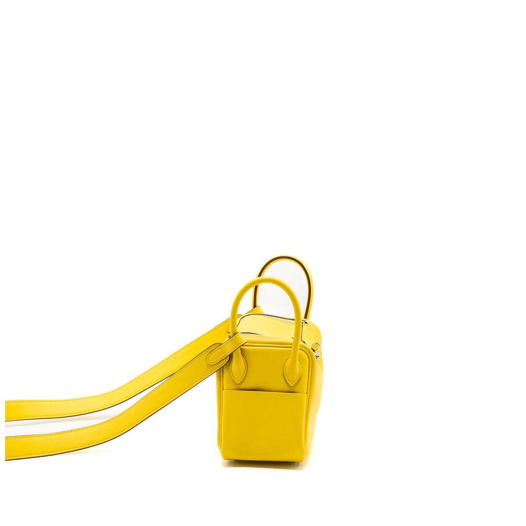 Hermes mini lindy swift jaune de Naples SHW
