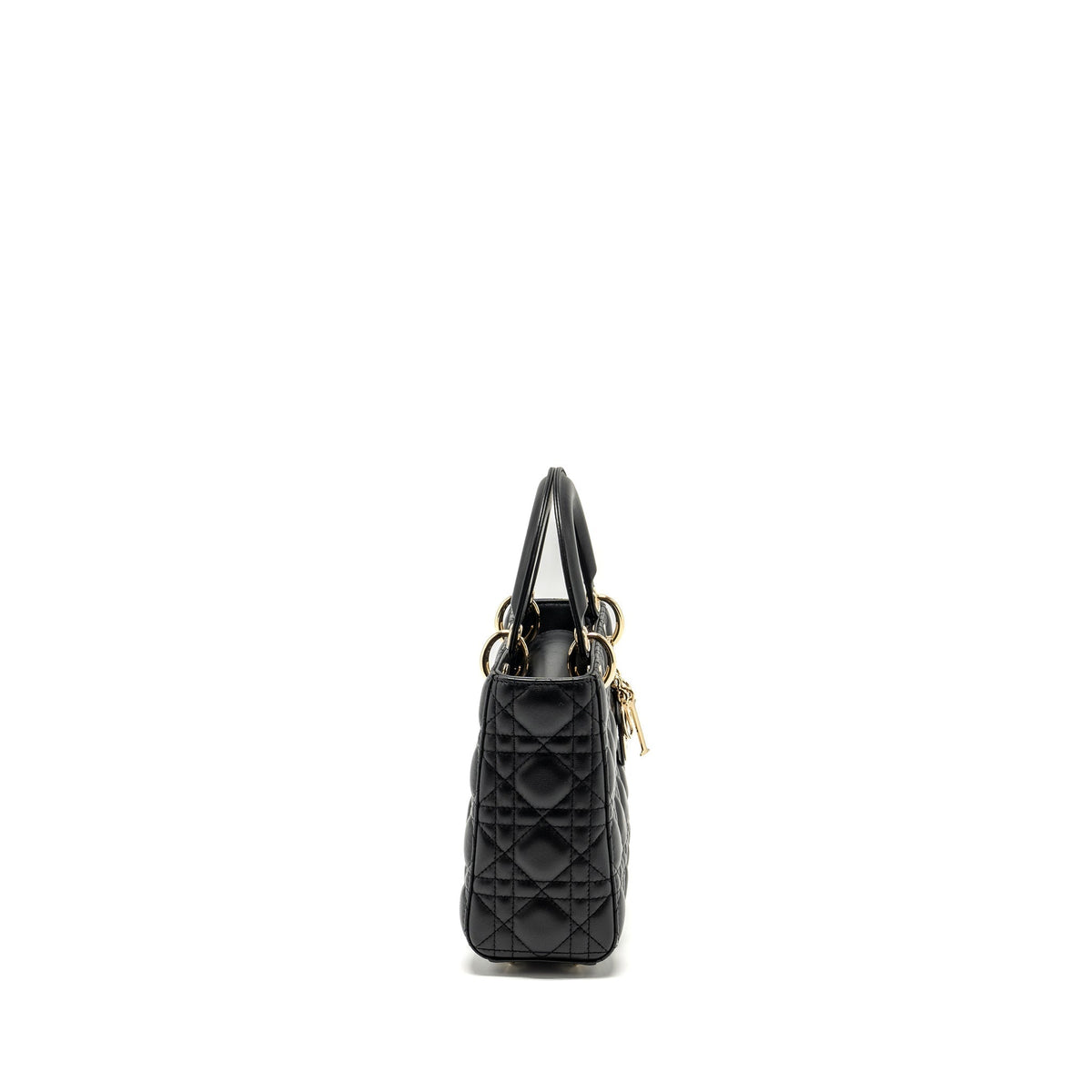DIOR SMALL MY ABC LADY DIOR LAMBSKIN BLACK LGHW