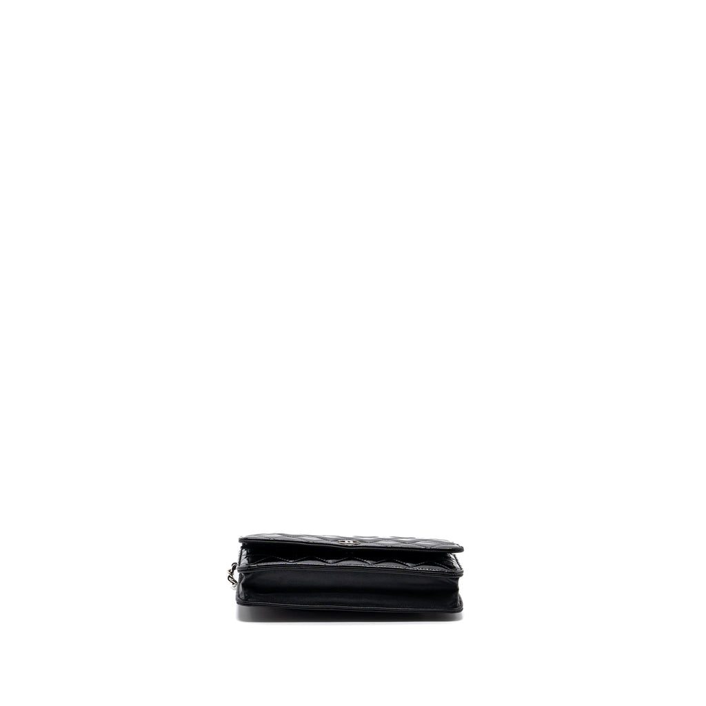 CHANEL CLASSIC WALLET ON CHAIN PATENT BLACK SHW