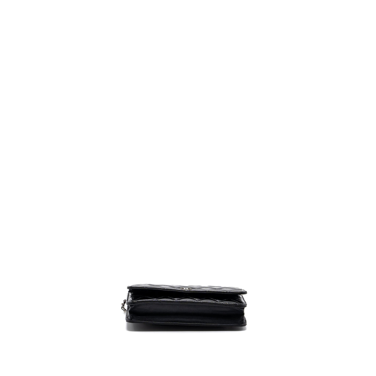 CHANEL CLASSIC WALLET ON CHAIN PATENT BLACK SHW