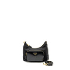 PRADA RE-NYLON MINI BAG NYLON/ CALFSKIN BLACK GHW