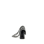 CHANEL SMALL CLASSIC DOUBLE FLAP BAG CAVIAR BLACK SHW (MICROCHIP)