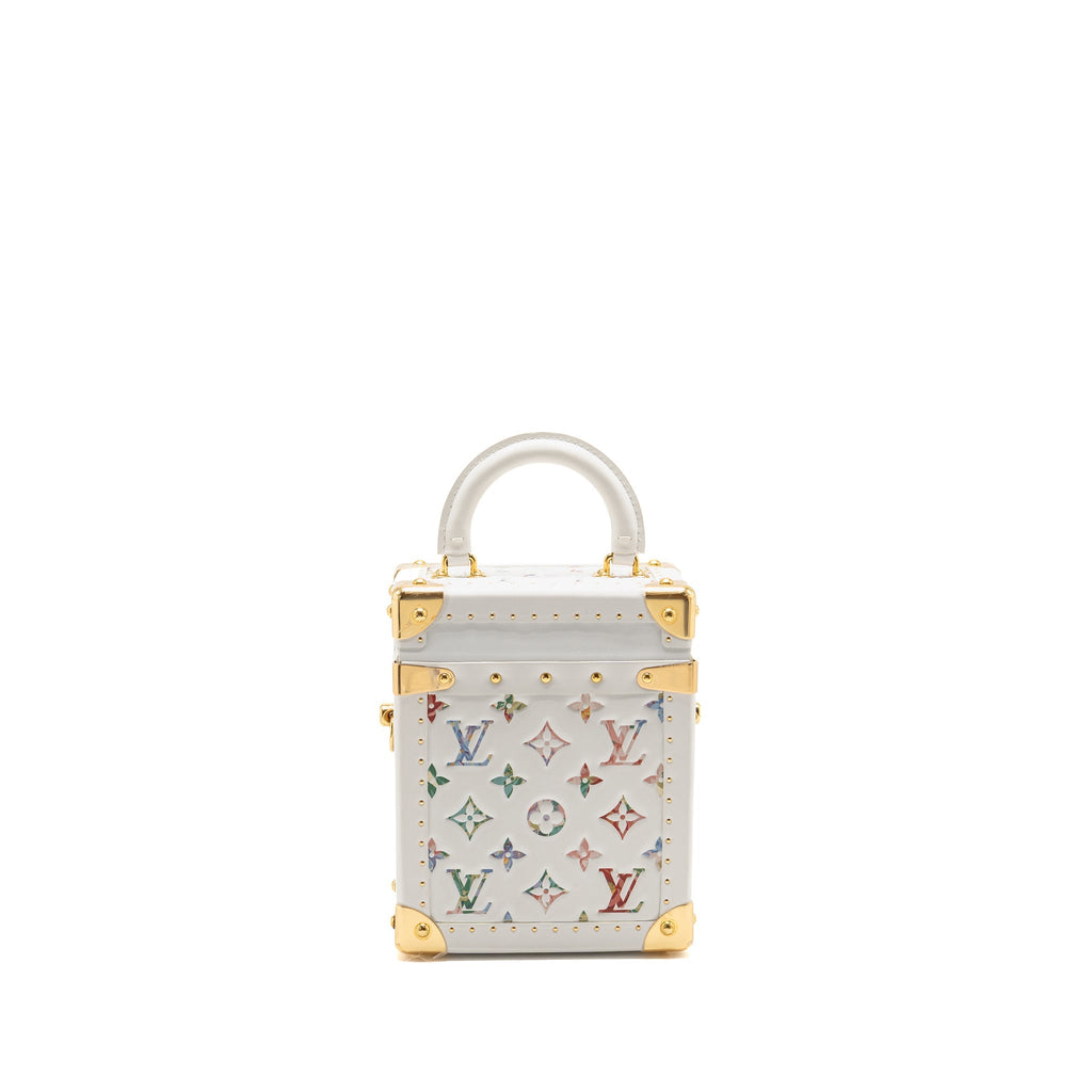 Louis Vuitton Camera Box leather cuir white GHW