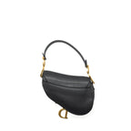 DIOR MEDIUM SADDLE BAG GOATSKIN DARK GREY GHW