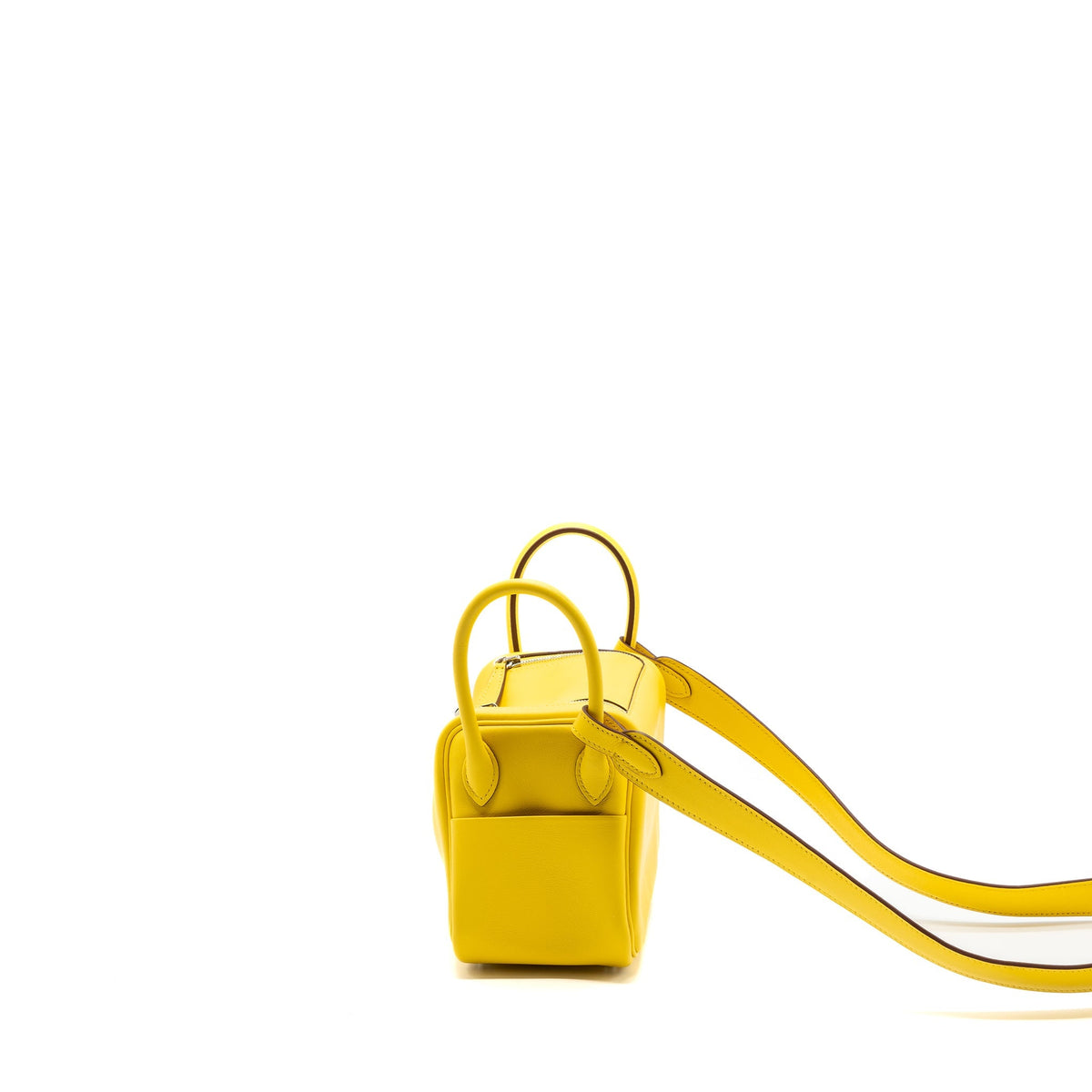 Hermes mini lindy swift jaune de Naples SHW