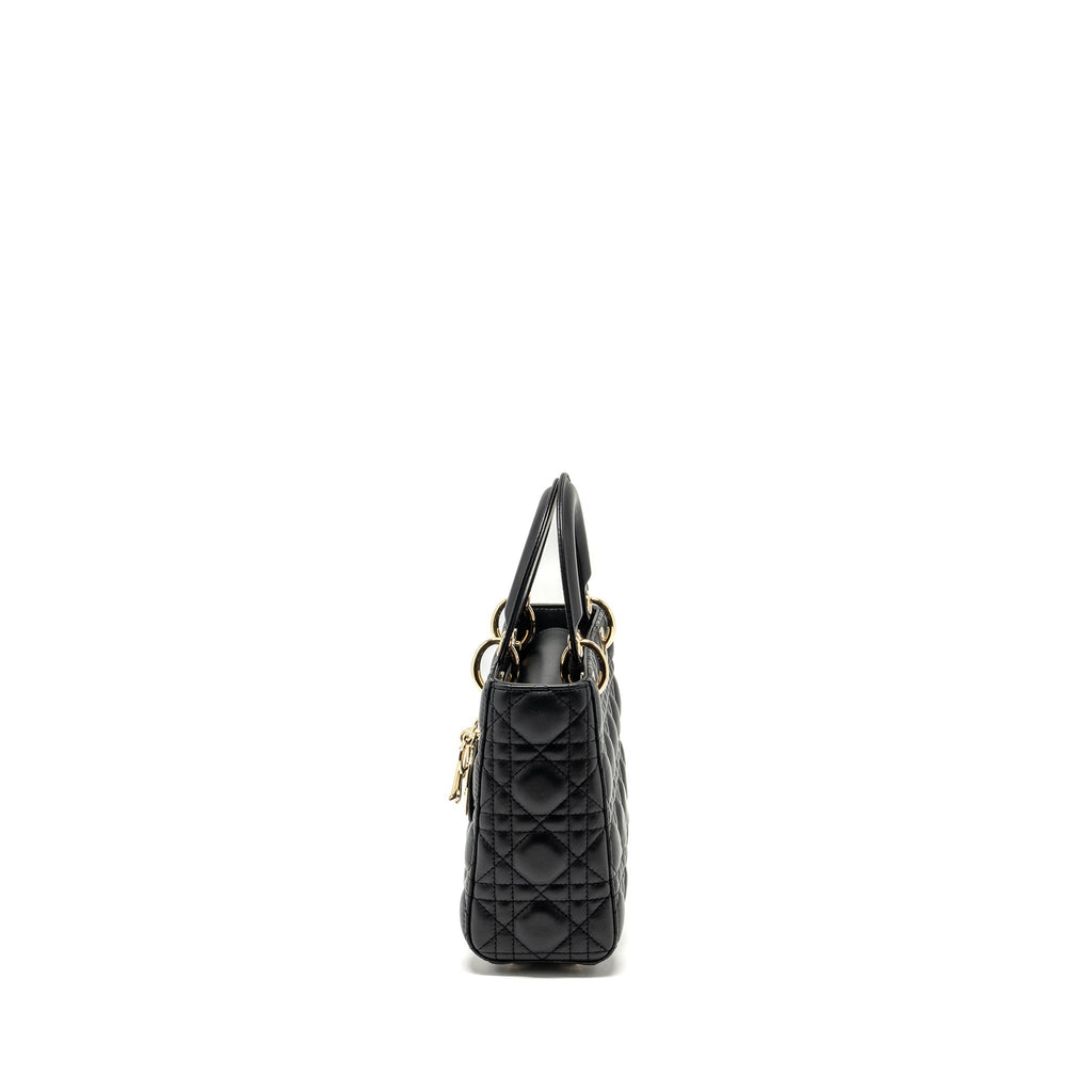 DIOR SMALL MY ABC LADY DIOR LAMBSKIN BLACK LGHW