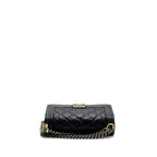 CHANEL MEDIUM BOY BAG CALFSKIN BLACK MULTICOLOUR HARDWARE