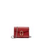 GUCCI DIONYSUS WALLET ON CHAIN CALFSKIN RED MULTICOLOUR HARDWARE