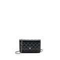 CHANEL CLASSIC WALLET ON CHAIN CAVIAR BLACK SHW (MICROCHIP)