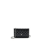 CHANEL CLASSIC WALLET ON CHAIN CAVIAR BLACK SHW (MICROCHIP)