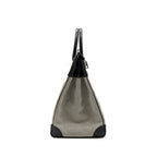 Hermes hac birkin 40 toile Gris canvas / evergrain black/ ecru SHW