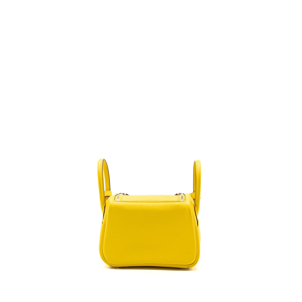 Hermes mini lindy swift jaune de Naples SHW