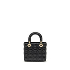 DIOR SMALL MY ABC LADY DIOR LAMBSKIN BLACK LGHW