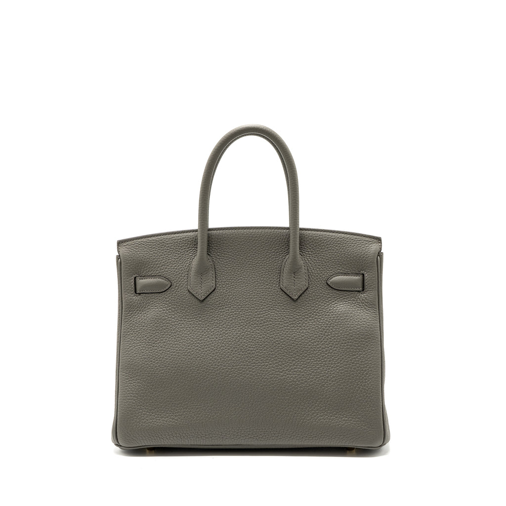 Hermes Birkin 30 Clemence Gris Meyer GHW