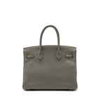 Hermes Birkin 30 Clemence Gris Meyer GHW