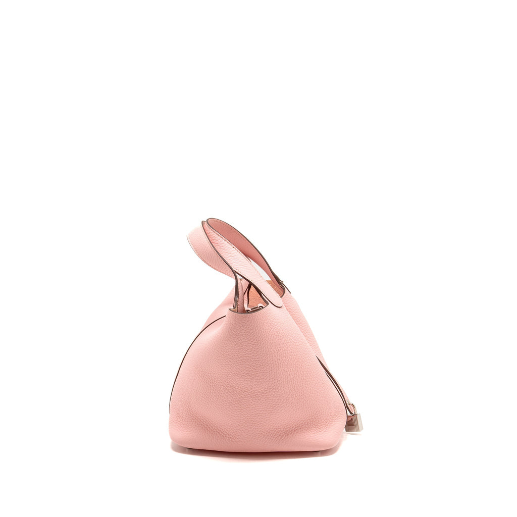Hermes picotin 18 lock bag clemence 3Q rose sakura SHW