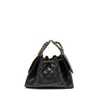 CHANEL SMALL 25 BAG CAVIAR BLACK GHW (MICROCHIP)