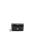 CHANEL SMALL CLASSIC DOUBLE FLAP BAG CAVIAR BLACK SHW (MICROCHIP)