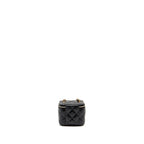 CHANEL 22S PEARL CRUSH MINI VANITY WITH CHAIN LAMBSKIN BLACK GHW