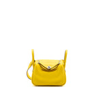Hermes mini lindy swift jaune de Naples SHW
