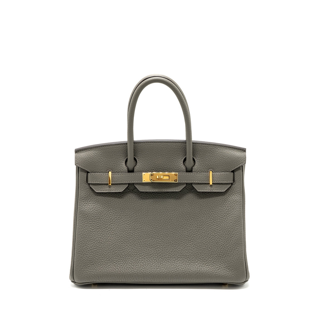 Hermes Birkin 30 Clemence Gris Meyer GHW