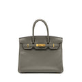 Hermes Birkin 30 Clemence Gris Meyer GHW