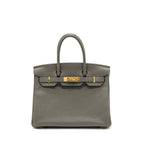 Hermes Birkin 30 Clemence Gris Meyer GHW