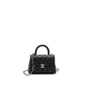 CHANEL COCO HANDLE MINI CAVIAR BLACK LGHW (MICROCHIP)