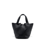HERMES PICOTIN 22 BAG CLEMENCE BLACK SHW
