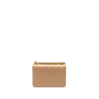 CHANEL 21A GOLD CRUSH FLAP BAG CALFSKIN BEIGE GHW (MICROCHIP)