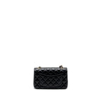 CHANEL CLASSIC MINI RECTANGULAR FLAP BAG LAMBSKIN BLACK GHW