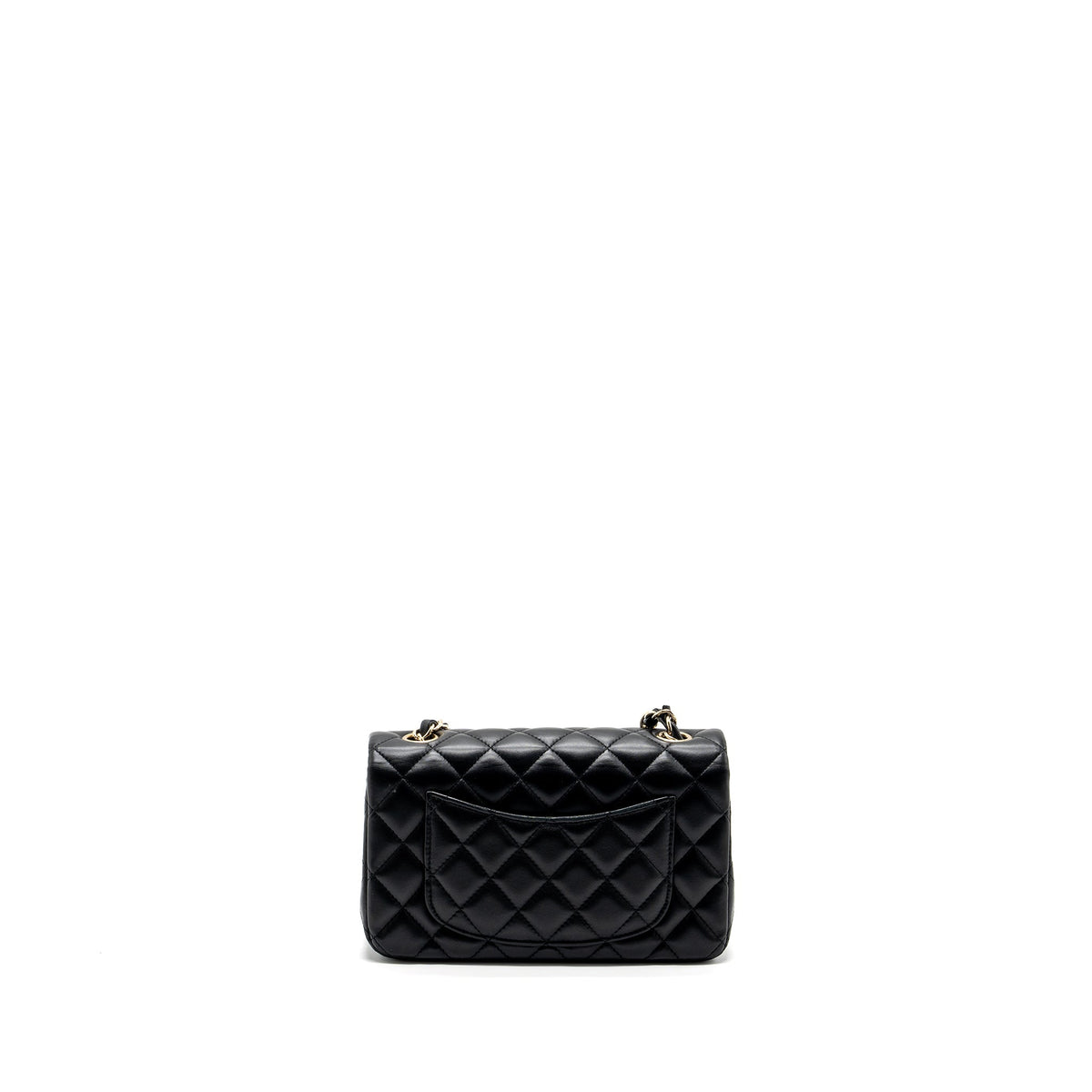 CHANEL CLASSIC MINI RECTANGULAR FLAP BAG LAMBSKIN BLACK GHW